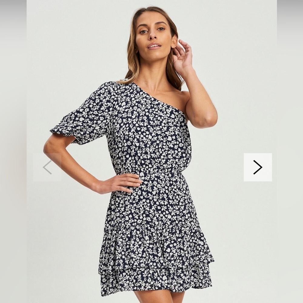 Floral One-Shoulder Dress